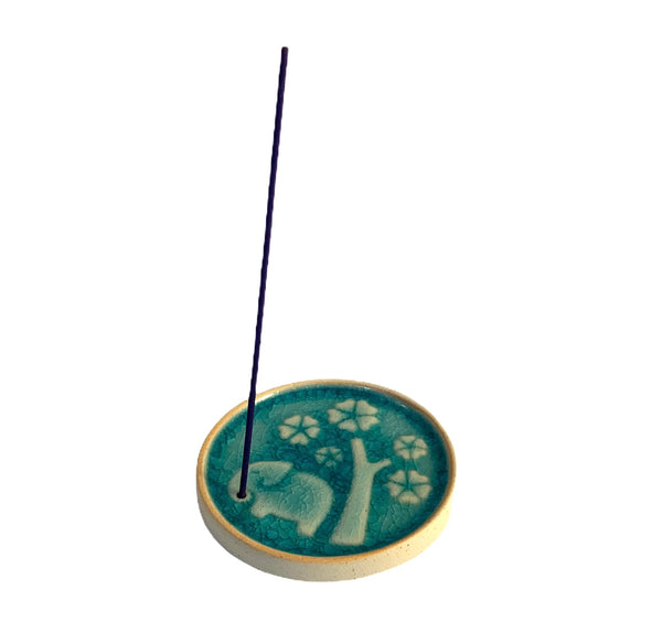 Circular Elephant Incense Holder