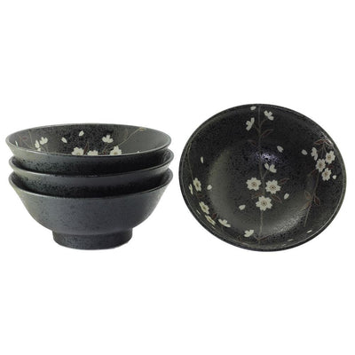 Black Sakura 21cm Ramen Bowl