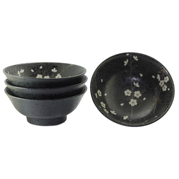 Black Sakura 21cm Ramen Bowl
