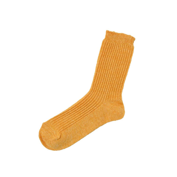 Memeri : Linen Ribbed Socks Yellow - Oku Den