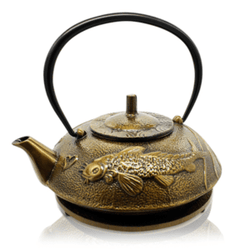 Iron Teapot Prosperity Fish Bronze 700ml