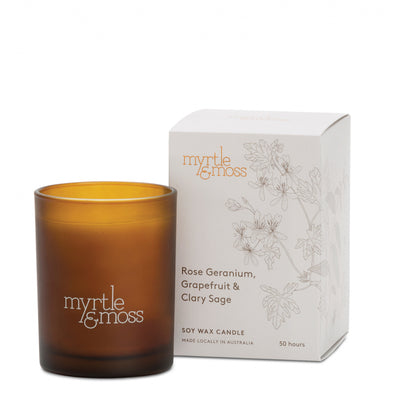 Myrtle & Moss Rose Geranium Soy Wax Candle