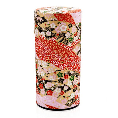 Japanese Fan Red Tea Canister 200g
