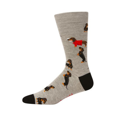 Bamboozld  Sock - Mens Weiner Grey Size 7-11