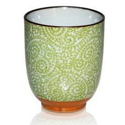 Spiral Green Cup 7x8cm