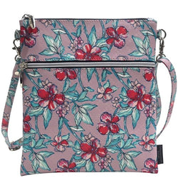 Roma Tote Tan Sketch Red Flower