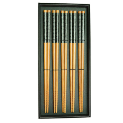 ASANOHA design bamboo chopsticks 5pc set