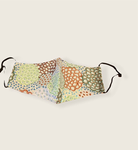 Dancing Flowers Green Mask