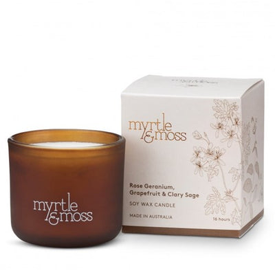 Myrtle & Moss Rose Geranium Mini Soy Wax Candle