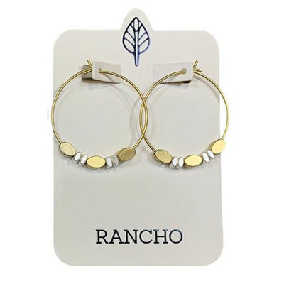 Large Gold Hoop + Gold Ovals + Silver Spacer Earrings