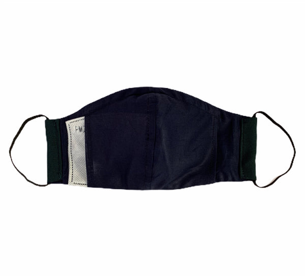 Deep Green Poly Cotton Face Mask