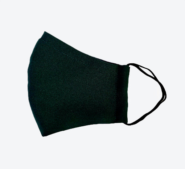 Deep Green Poly Cotton Face Mask