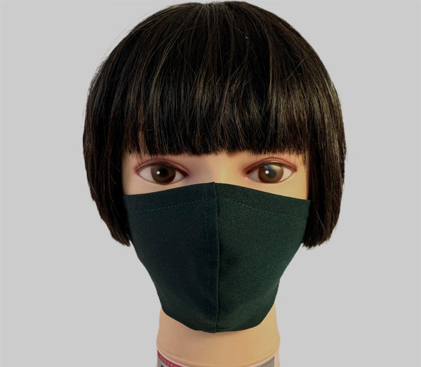 Deep Green Poly Cotton Face Mask