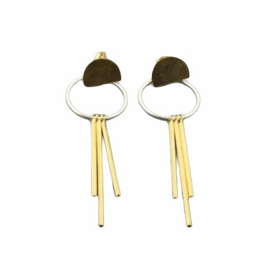 Empire Drop Earrings Gold Plated