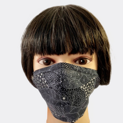 Black Wild Flowers Mask