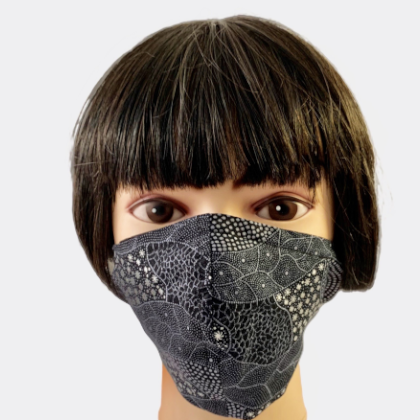 Black Wild Flowers Mask