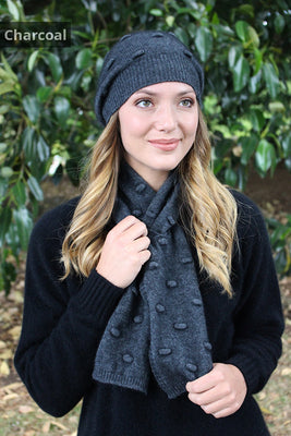 Bobble Scarf Charcoal