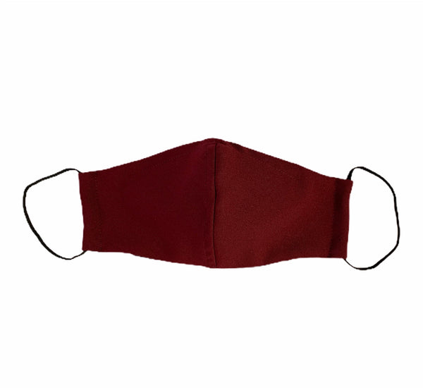 Deep Red Poly Cotton Face Mask
