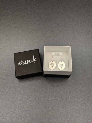 Stamped Hot Air Balloon Earrings